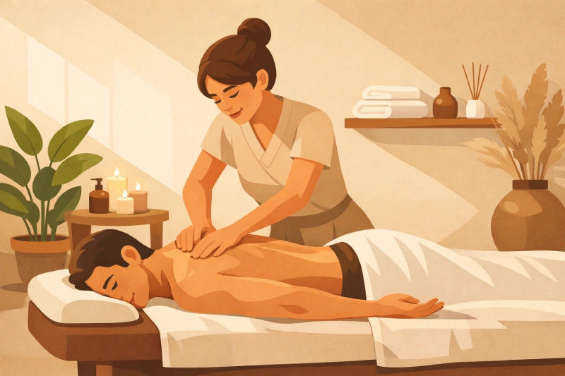 masaje descontracturante en centro de bienestar Kahuna en Terrassa