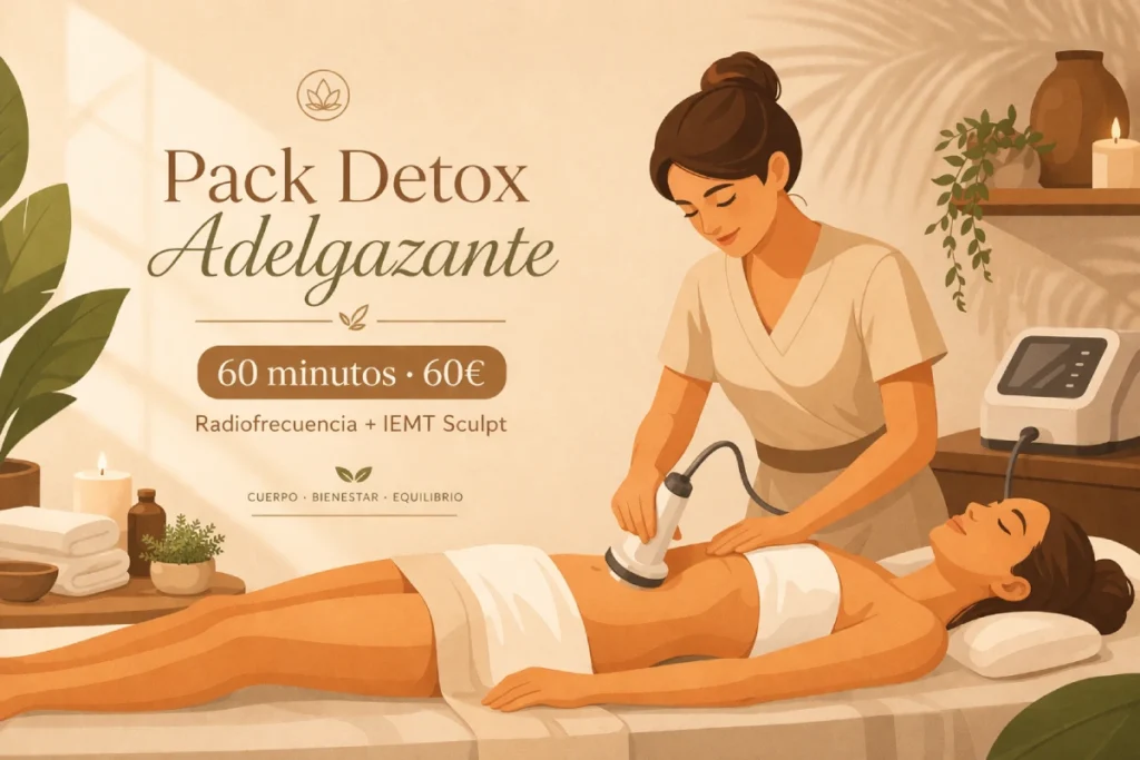 pack detox adelgazante con radiofrecuencia e iemt sculpt en kahuna terrassa