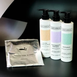 Productos corporales Naturnua utilizados en tratamientos estéticos en Kahuna Terrassa
